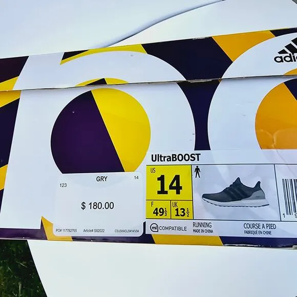 Adidas Ultra Boost ‎ Gray/ Pink 2017 Size 14