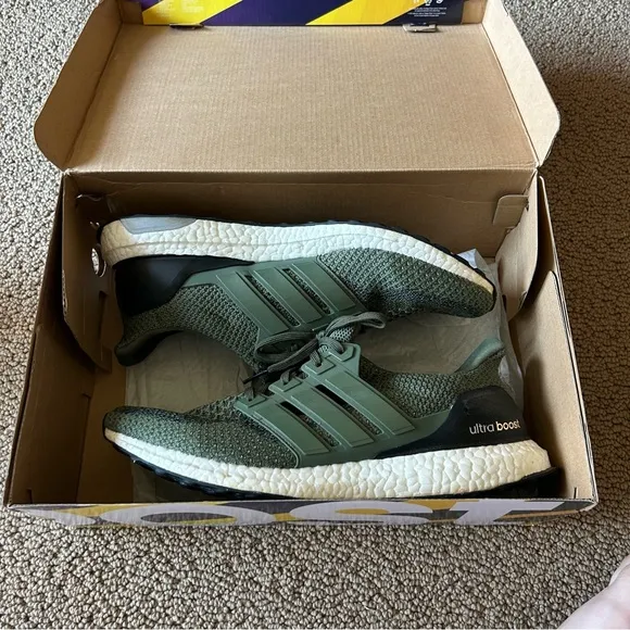 Adidas UltraBoost 2.0 Merino Wool Olive Green Running Shoes Men’s Size 12