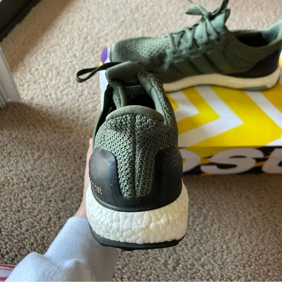 Adidas UltraBoost 2.0 Merino Wool Olive Green Running Shoes Men’s Size 12