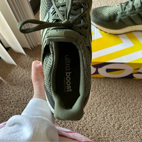Adidas UltraBoost 2.0 Merino Wool Olive Green Running Shoes Men’s Size 12