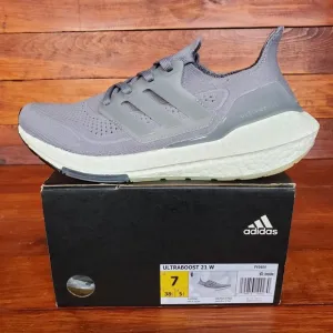 Adidas Ultraboost 21 Shoes Women Sz 7 Gray Running Comfort Sneakers FY0404 New