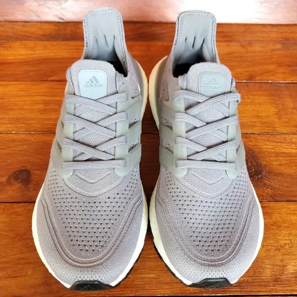 Adidas Ultraboost 21 Shoes Women Sz 7 Gray Running Comfort Sneakers FY0404 New
