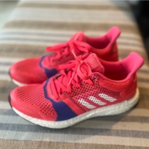 Adidas Ultraboost ST sneakers in shock red neon pink