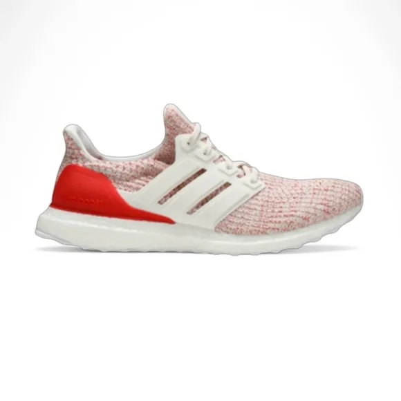 Adidas Ultraboost W Running Shoes Women’s 7.5 Cream Red Knit No Laces DB3209