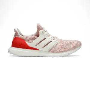 Adidas Ultraboost W Running Shoes Women’s 7.5 Cream Red Knit No Laces DB3209