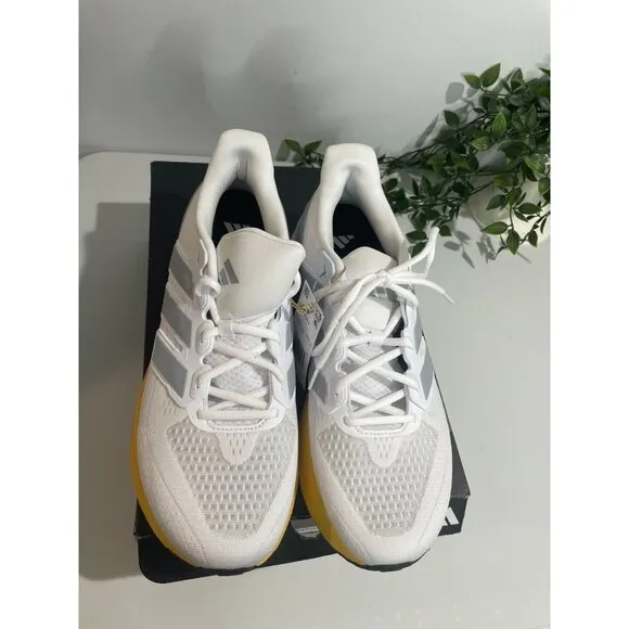 Adidas Ultrarun 5 Running Shoes White/Pink/Yellow US 11.5 Mens Lightweight