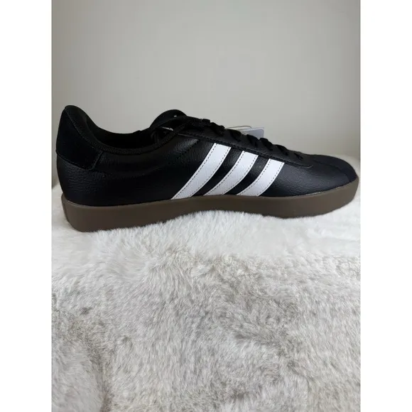 Adidas VL Court 3.0 Men's Size 11 Sneakers Black White Stripe Shoes ID6286