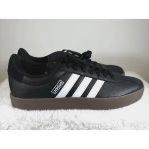 Adidas VL Court 3.0 Men's Size 11 Sneakers Black White Stripe Shoes ID6286
