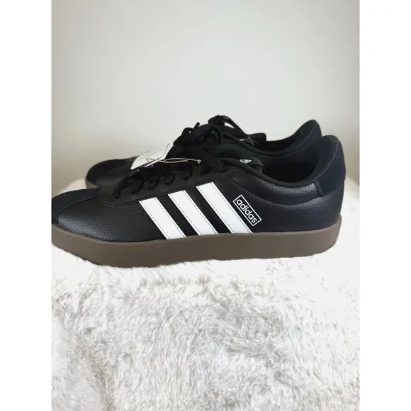 Adidas VL Court 3.0 Men's Size 11 Sneakers Black White Stripe Shoes ID6286