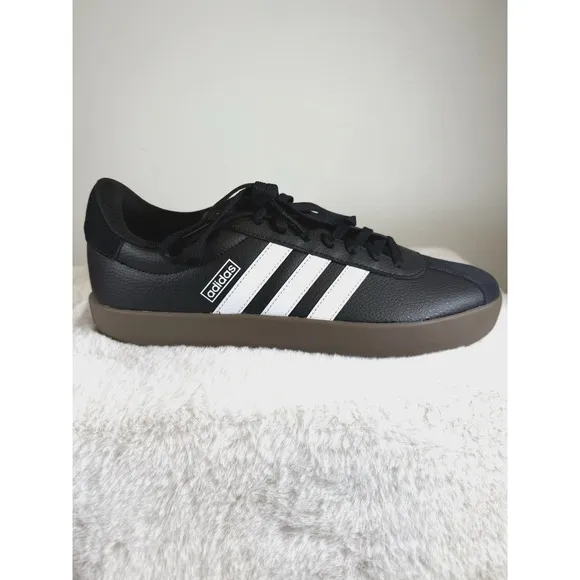 Adidas VL Court 3.0 Men's Size 11 Sneakers Black White Stripe Shoes ID6286