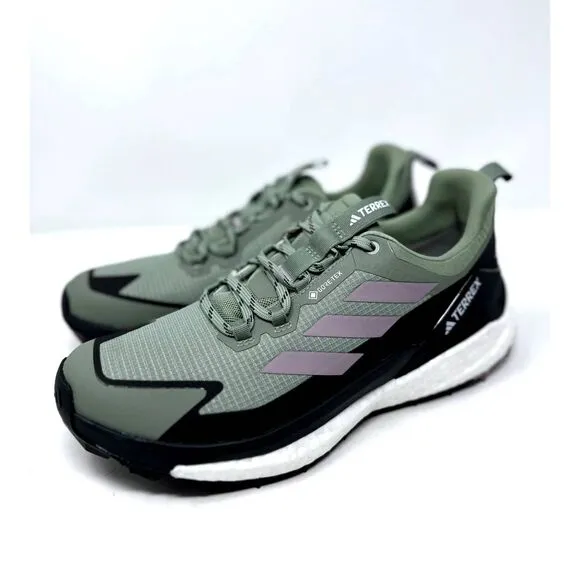 adidas Women's 9 Terrex Free Hiker 2 Low GTX Gore-Tex Shoes green IE5100 NEW
