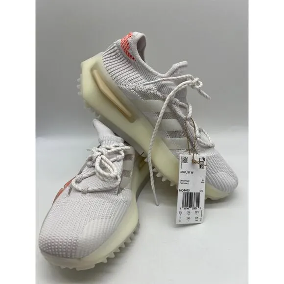 Adidas Women's NMD S1 Low Shoes Coral White HQ4465 Size 7 NWT.🛒