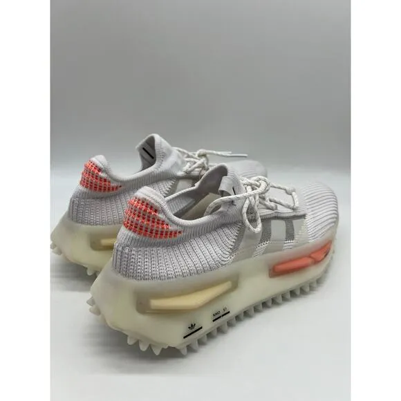 Adidas Women's NMD S1 Low Shoes Coral White HQ4465 Size 8 NWT.🛒