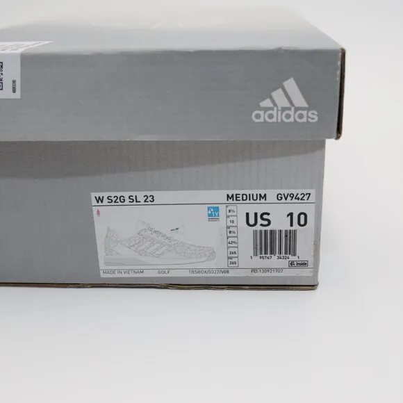 Adidas Women's S2G Spikeless Low Top Golf Shoes White/Grey Size 10