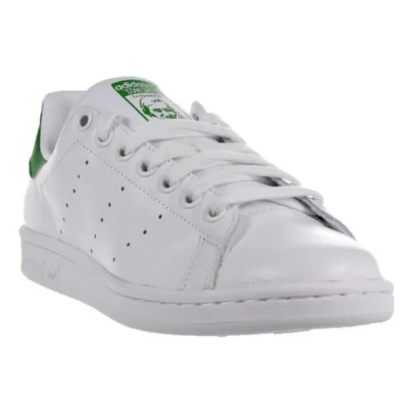 Adidas Womens Stan Smith Shoes-White/Green-NEW
