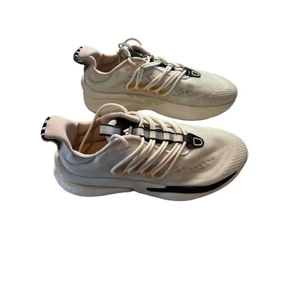 Adidas Women's White Black AlphaBoost V1 Athletic Running Shoes Size 9 (NWOT)