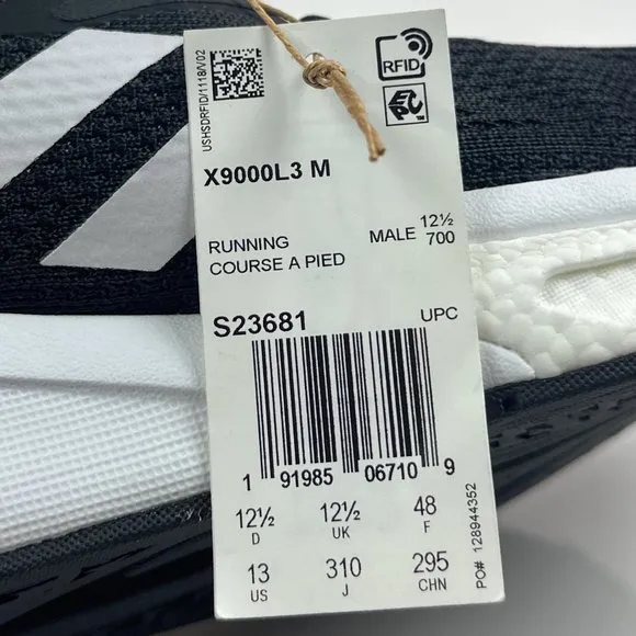 Adidas X9000L3 Jetboost Black White Low Top Running Shoes Sneakers S23681