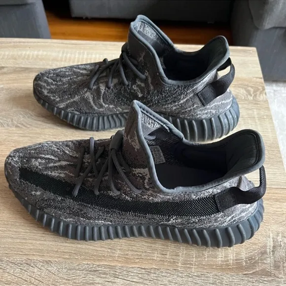 Adidas Yeezy Boost 350 Mens 11.5 Dark Salt Black Gray Streaks