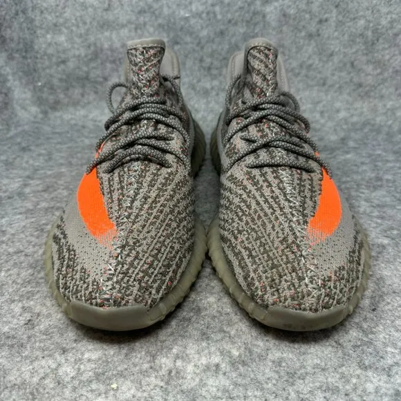 Adidas Yeezy Boost 350 V2 Shoes Mens size 13 Grey Orange‎ zebra stripe Athetic