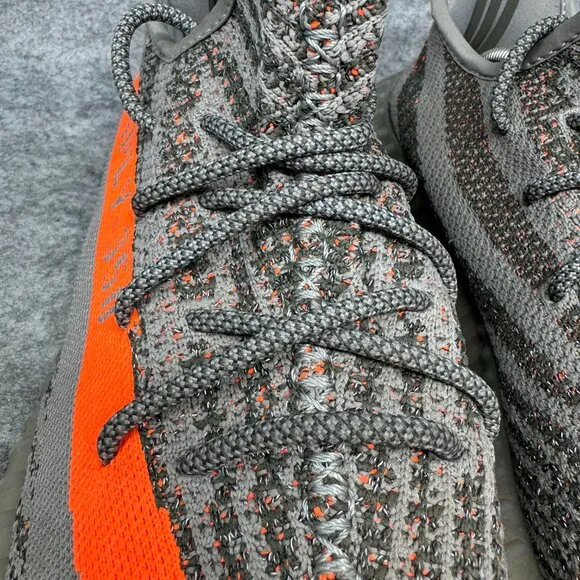 Adidas Yeezy Boost 350 V2 Shoes Mens size 13 Grey Orange‎ zebra stripe Athetic
