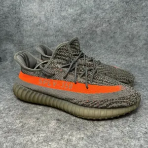 Adidas Yeezy Boost 350 V2 Shoes Mens size 13 Grey Orange‎ zebra stripe Athetic