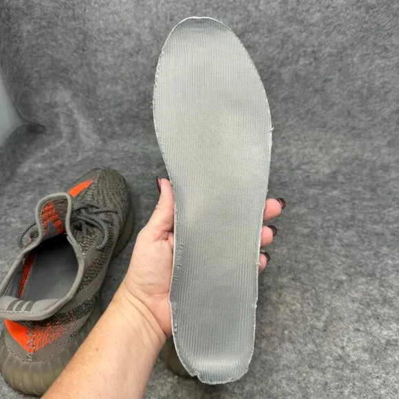 Adidas Yeezy Boost 350 V2 Shoes Mens size 13 Grey Orange‎ zebra stripe Athetic