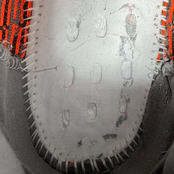 Adidas Yeezy Boost 350 V2 Shoes Mens size 13 Grey Orange‎ zebra stripe Athetic