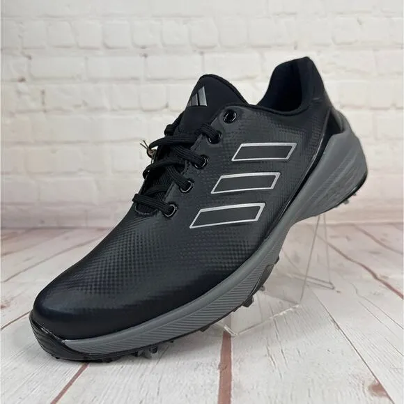 Adidas ZG23 Black Silver Metallic Grey Spike Golf Shoes Mens Size 9 (GW1178)