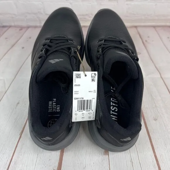 Adidas ZG23 Black Silver Metallic Grey Spike Golf Shoes Mens Size 9 (GW1178)