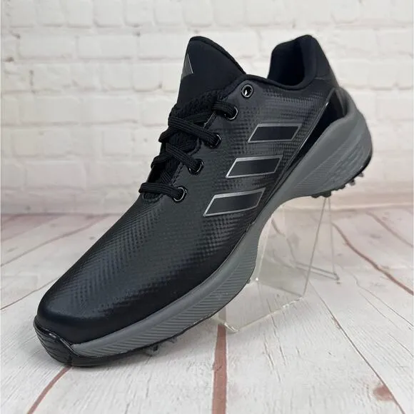 Adidas ZG23 Black Silver Metallic Grey Spike Golf Shoes Mens Size 9 (GW1178)