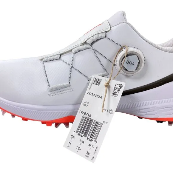 adidas ZG23 BOA Lightstrike Golf Shoes White/Orange/Black Mens Size 11 GY9716