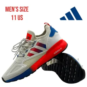 adidas ZX 2K Boost Men's Size 11 White Solar Red Blue FV9996 - Athletic Shoes