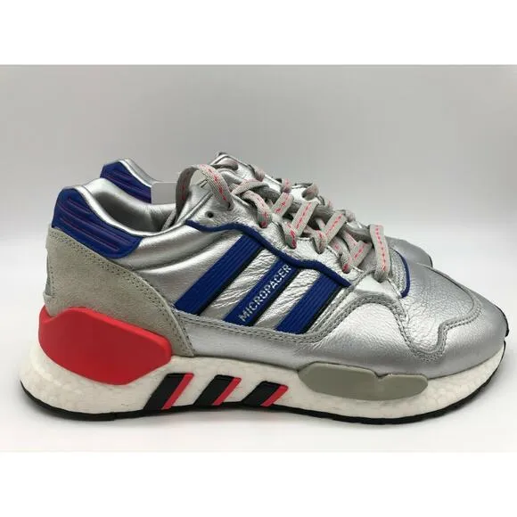 adidas ZX930 EQT Micropacer Men's Shoes Silver/Blue/Red EF5558 6.5 NWT