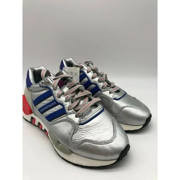 adidas ZX930 EQT Micropacer Men's Shoes Silver/Blue/Red EF5558 6.5 NWT