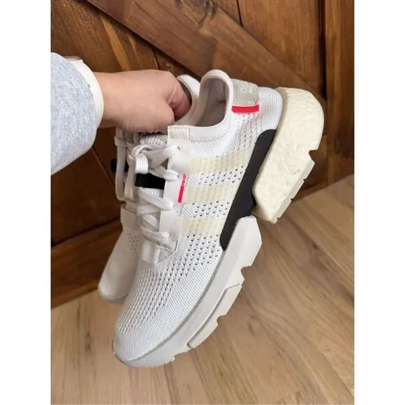 adidas Originals POD-S3.1 PK White/Shock Red 12 Athletic Shoes Sneakers