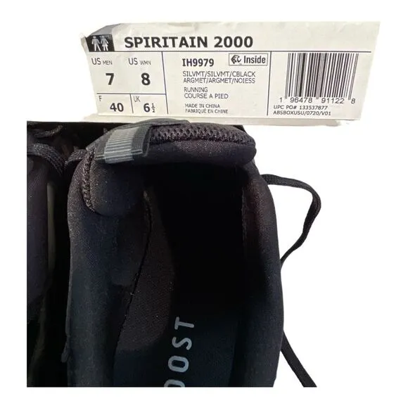 Adidas Spiritain 2000 Women’s Running Course A Pied Sneakers Black Size M/7 W/8