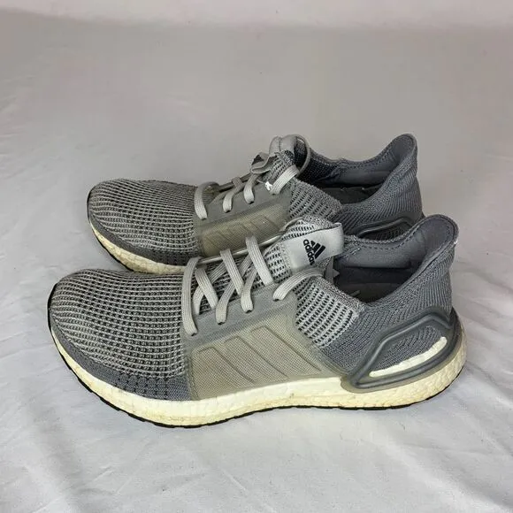 Adidas UltraBoost 19 Women's Size 9 Gray‎ Low Top Running Sneakers Shoes EF8847