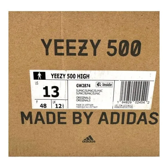 Adidas Yeezy 500 High Kanye West Sumac Brown Blue Red 350 V2 Gw2874 13 W/ Box