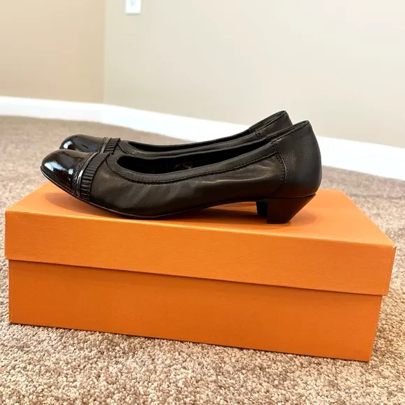 AGL Attilio Giusti Leombruni Brown Cap Toe Leather Shoes Size 6.5 36.5