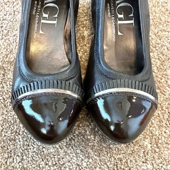 AGL Attilio Giusti Leombruni Brown Cap Toe Leather Shoes Size 6.5 36.5