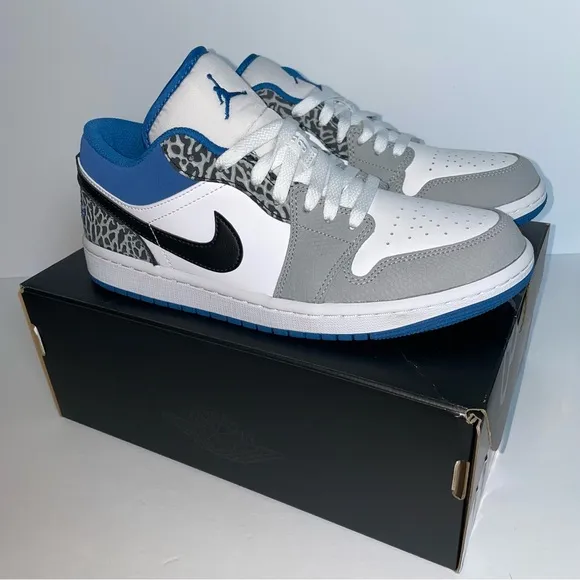 Air Jordan 1 Low SE True Blue Mens Size 8 Basketball Sneakers Shoes
