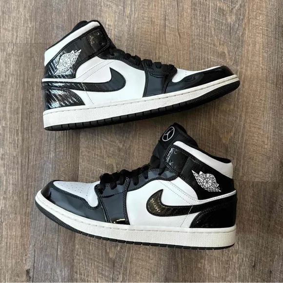 Air Jordan 1 Mid SE All Star 2021 Carbon Fiber Black White