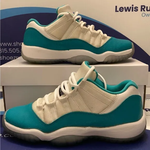 Air Jordan 11 Low Aqua Safari Kids Size 6.5y