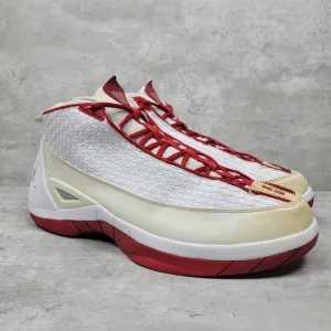 Air Jordan 15 Retro SE White Red Mens Size 13 2008 Tinker Hartfield Rare Sneaker