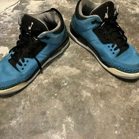Air Jordan 3 Low Top Size 13 Retro Powder Blue Sneakers 2013 Basketball Shoes