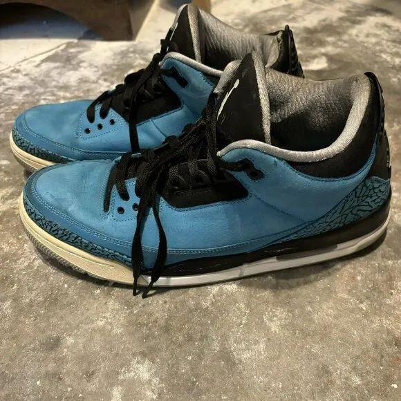 Air Jordan 3 Low Top Size 13 Retro Powder Blue Sneakers 2013 Basketball Shoes