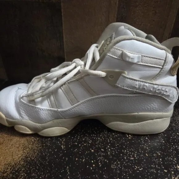 Air Jordan Six Rings GG Size 7Y White/Sand 323399-107 With Box Youth Basketball