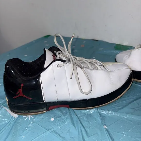 Air Jordan Team Elite II White/Varsity White Red Black Sz 13 model 310011-130