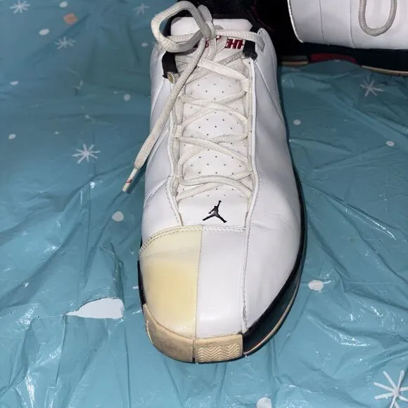 Air Jordan Team Elite II White/Varsity White Red Black Sz 13 model 310011-130