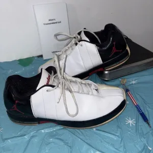 Air Jordan Team Elite II White/Varsity White Red Black Sz 13 model 310011-130